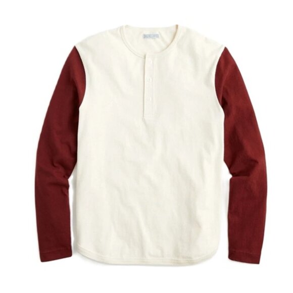 NWOT-L -J.Crew Wallace & Barnes baseball henley
